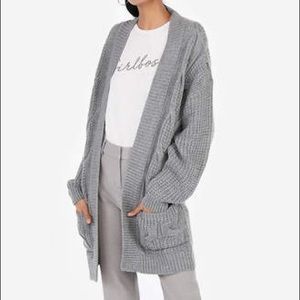 Express gray cardigan.